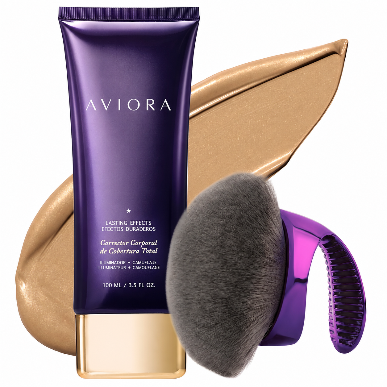 Aviora™ Corrector Corporal de Cobertura Total con Brocha