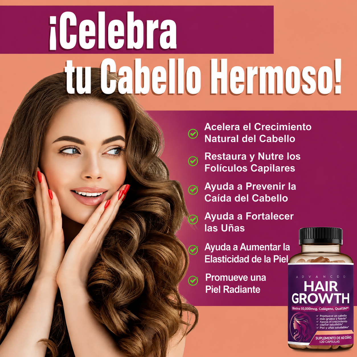 Aviora™ Suplemento Avanzado para el Crecimiento del Cabello