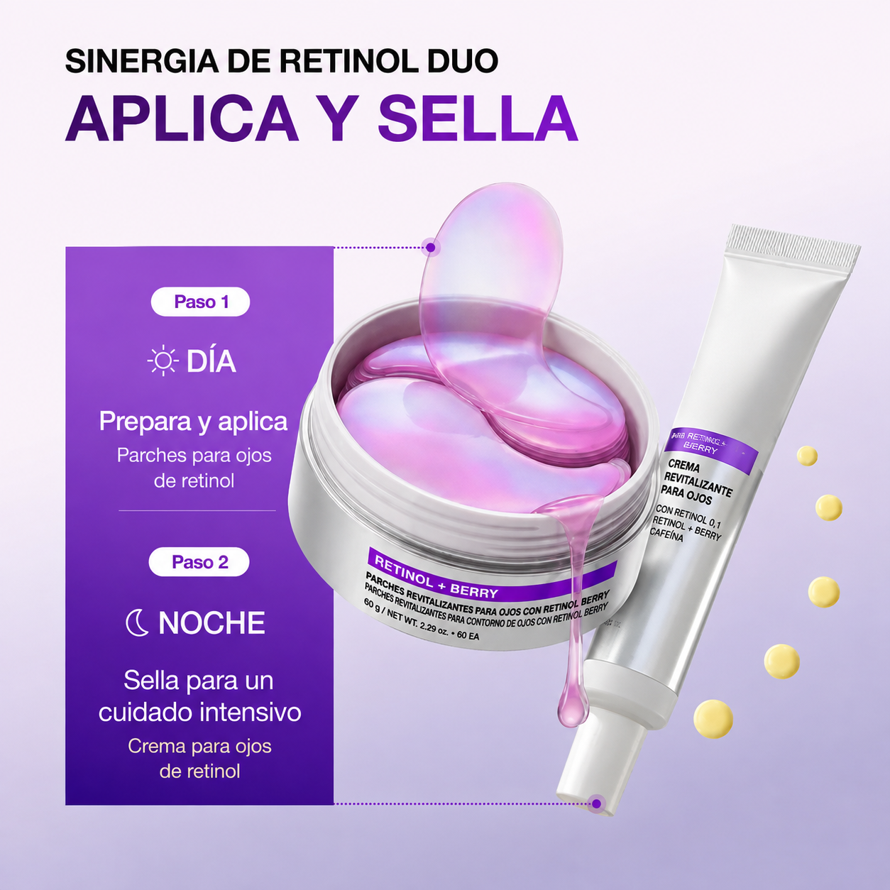 Aviora™ Parches Revitalizantes para Ojos con Retinol Berry