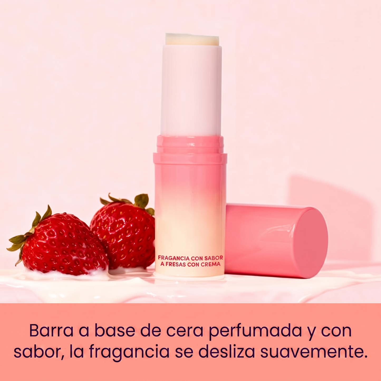 Aviora™ Perfume Sólido Portátil con Aroma a Fresas con Crema