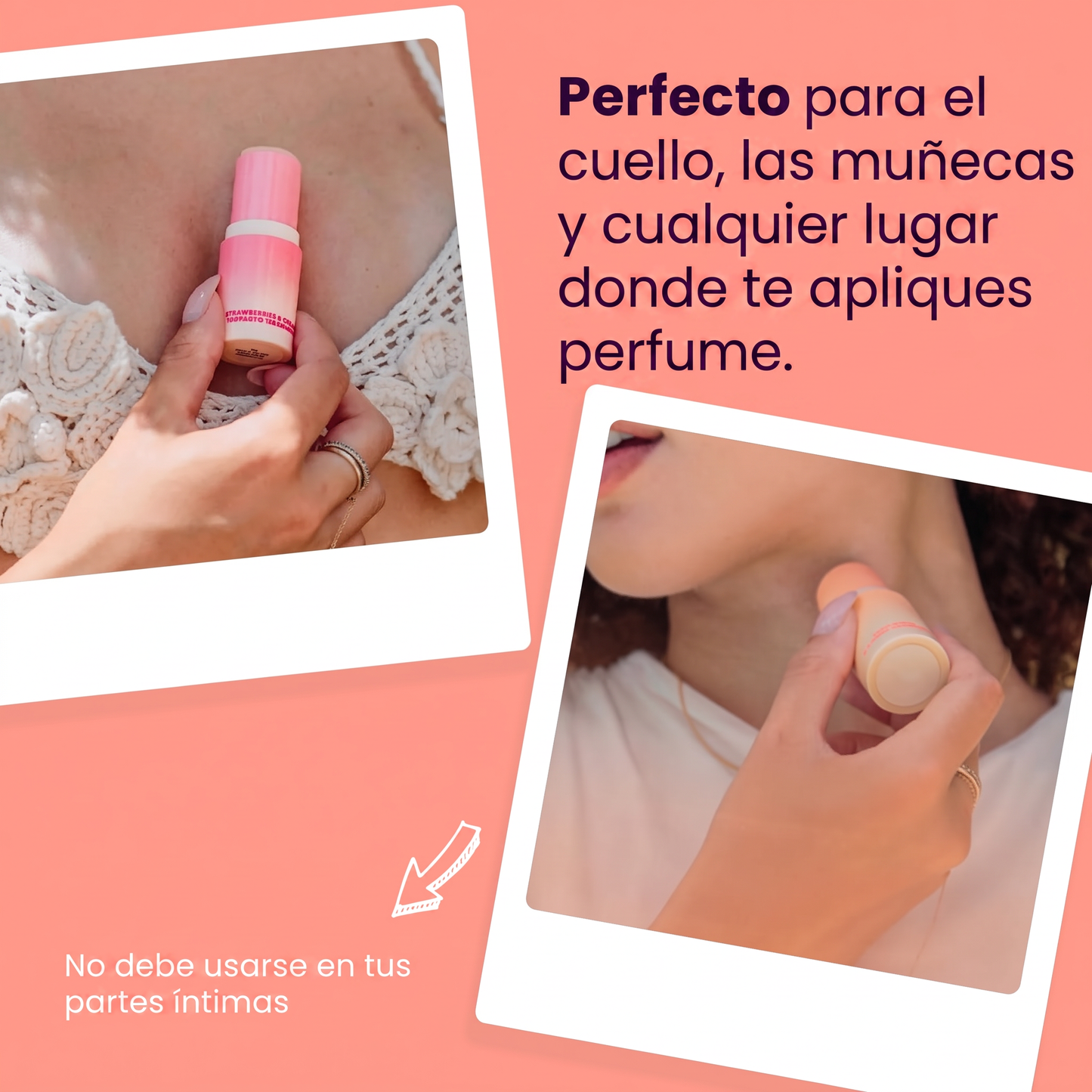 Aviora™ Perfume Sólido Portátil con Aroma a Fresas con Crema