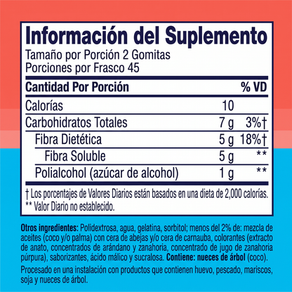 Gomitas Fiber Well Sin Azúcar