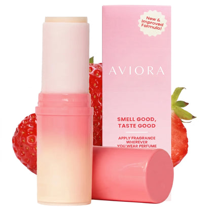 Aviora™ Perfume Sólido Portátil con Aroma a Fresas con Crema